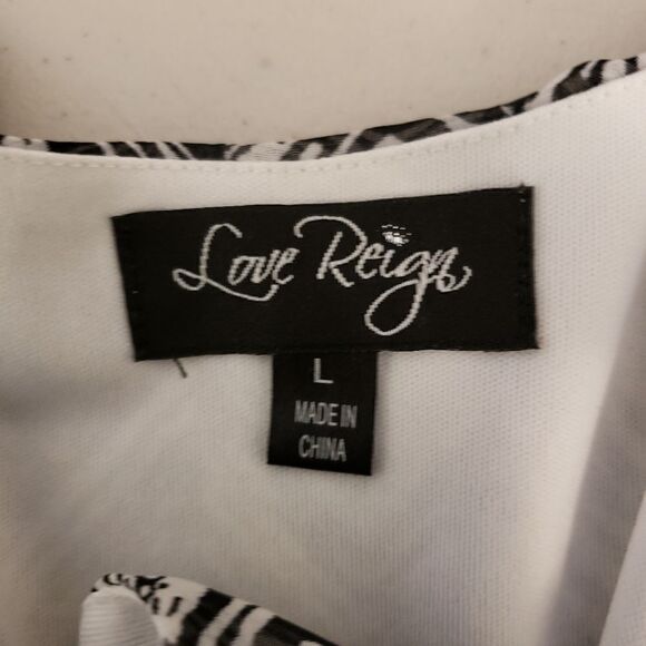 Love Reign midi ⚫/ white large pre-owned dress - Picture 6 of 6